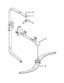 Upper Wash And Rinse Parts Diagram and Parts List for 66513272K111  Kenmore Dishwasher