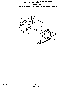 Oven Door Diagram and Parts List for F6858*1  Roper Range
