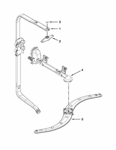 Upper Wash And Rinse Parts Diagram and Parts List for 66513272K114  Kenmore Dishwasher