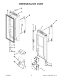 REFRIGERATOR DOOR Diagram and Parts List for GX2FHDXVQ05  Whirlpool Refrigerator