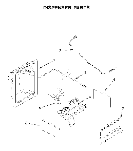 Dispenser parts Diagram and Parts List for WRS321SDHV05  Whirlpool Refrigerator