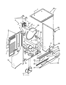 Dryer Cabinet And Motor Parts Diagram and Parts List for LTG5243DQC  Whirlpool Washer Dryer Combo