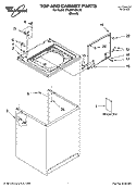 TOP AND CABINET PARTS Diagram and Parts List for 8TLSR7432LT0  Whirlpool Washer