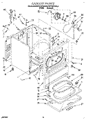 CABINET Diagram and Parts List for KGYE670BWH2  KitchenAid Dryer