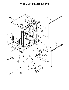 Tub and frame parts Diagram and Parts List for 66514545N710  Kenmore Dishwasher