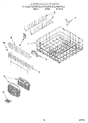 LOWER RACK Diagram and Parts List for KUDS25SHWH0  KitchenAid Dishwasher