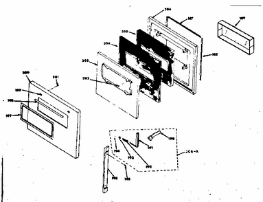 Lower Porcelain Door Section Diagram and Parts List for 8504277060  Kenmore Range