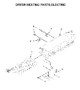 Dryer heating parts-electric Diagram and Parts List for WED5100HC1  Whirlpool Dryer