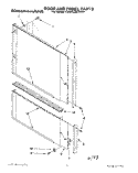 DOOR AND PANEL Diagram and Parts List for KUDA230YWH1  KitchenAid Dishwasher