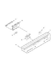 Control Panel And Latch Parts Diagram and Parts List for KUDE48FXSS6  KitchenAid Dishwasher