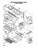REFRIGERATOR SHELF Diagram and Parts List for KBRC36MHS00  KitchenAid Refrigerator