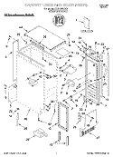 CABINET LINER AND DOOR, LITERATURE Diagram and Parts List for KUIS155HRS0  KitchenAid Ice Maker