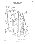 FREEZER DOOR Diagram and Parts List for ED25SMXLWR1  Whirlpool Refrigerator