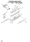 CONTROL PANEL PARTS Diagram and Parts List for KSSS42QMX01  KitchenAid Refrigerator
