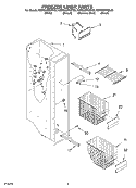 FREEZER LINER PARTS Diagram and Parts List for KSRD22FKBL03  KitchenAid Refrigerator