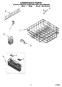 LOWER RACK PARTS, OPTIONAL PARTS (NOT INCLUDED) Diagram and Parts List for KUDP01ILBT5  KitchenAid Dishwasher