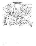 BULKHEAD Diagram and Parts List for LG5601XSW1  Whirlpool Dryer