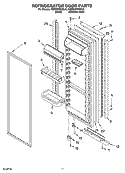REFRIGERATOR DOOR PARTS Diagram and Parts List for KSRB22FKSS14  KitchenAid Refrigerator