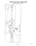 BRAKE AND DRIVE TUBE Diagram and Parts List for LT5000XSW3  Whirlpool Washer Dryer Combo