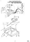MACHINE BASE Diagram and Parts List for 8LSR5132BG0  Whirlpool Washer