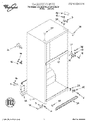 CABINET Diagram and Parts List for ET20NMXDN10  Whirlpool Refrigerator