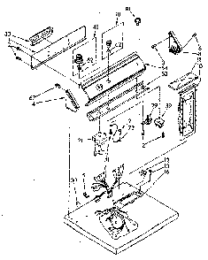 Top And Console Diagram and Parts List for LE5700XSNW  Whirlpool Dryer
