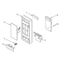 Control Panel Diagram and Parts List for MT4110XKB0  Whirlpool Microwave