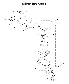 Dispenser parts Diagram and Parts List for WFW560CHW2  Whirlpool Washer