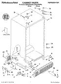 CABINET, LITERATURE Diagram and Parts List for KSRU22FKWH04  KitchenAid Refrigerator