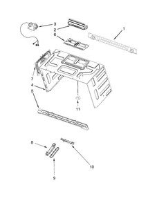 Cabinet And Installation Parts Diagram and Parts List for WMH76719CW1  Whirlpool Microwave