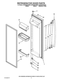 REFRIGERATOR DOOR PARTS Diagram and Parts List for ED2DHEXWL00  Whirlpool Refrigerator