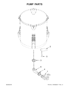 Pump Parts Diagram and Parts List for 11026134610  Kenmore Washer
