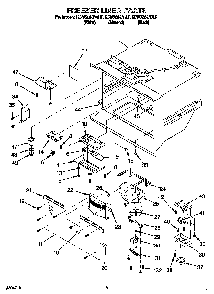 Freezer Liner Diagram and Parts List for KBRS22KFBL00  KitchenAid Refrigerator