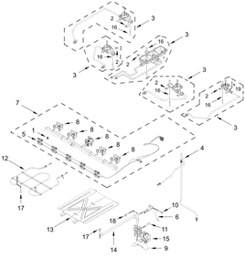 Manifold Parts Diagram and Parts List for KSGS530SBE0  Whirlpool Range
