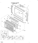 CABINET Diagram and Parts List for B113B  Whirlpool Air Conditioner