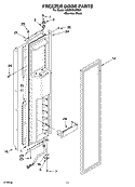 FREEZER DOOR PARTS Diagram and Parts List for KSSP48QMS01  KitchenAid Refrigerator