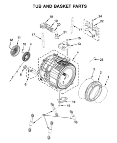 Tub And Basket Parts Diagram and Parts List for BNF15ASANA0  Whirlpool Washer