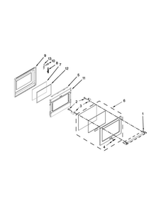 Lower Door Parts Diagram and Parts List for KFDD500ESS00  KitchenAid Range