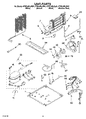 UNIT Diagram and Parts List for KTRC22ELBL01  KitchenAid Refrigerator