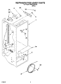 REFRIGERATOR LINER Diagram and Parts List for RS22AQXKQ03  Roper Refrigerator