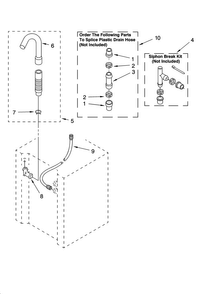 Water System Parts Diagram and Parts List for 11088752794  Kenmore Washer Dryer Combo