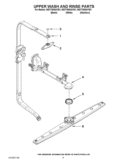 UPPER WASH AND RINSE PARTS Diagram and Parts List for WDT790SAYM1  Whirlpool Dishwasher