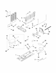 Unit Parts Diagram and Parts List for GARF19XXYK01  Whirlpool Refrigerator