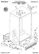CABINET Diagram and Parts List for TS22AWXDW00  Whirlpool Refrigerator