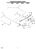 COOKTOP BURNER PARTS Diagram and Parts List for KGSS907SBT00  KitchenAid Range
