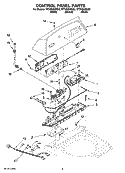 CONTROL PANEL PARTS Diagram and Parts List for WTW6600SW3  Whirlpool Washer
