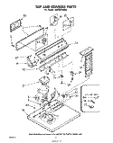 TOP AND CONSOLE , LITERATURE AND OPTIONAL Diagram and Parts List for LG5781XMW2  Whirlpool Dryer