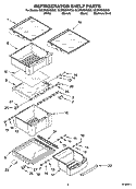 REFRIGERATOR SHELF PARTS Diagram and Parts List for GC3PHEXNS02  Whirlpool Refrigerator
