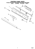 CONTROL PANEL PARTS Diagram and Parts List for KESA907PWW00  KitchenAid Range