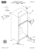 CABINET PARTS Diagram and Parts List for YRT14HDYJW00  Roper Refrigerator